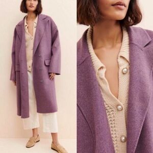 Free People Purple Wool Coat